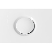 Aqualine SET krytka přepadu, vanová výpust 1"1/2, click-clack, bílá lesk TF9005W