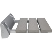 Aqualine Sklopné sedátko do sprchového koutu 32x32, 5cm, WPC, šedá AE236GR