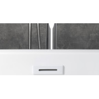Aqualine SET krytka přepadu, vanová výpust 1"1/2, click-clack, bílá lesk TF9005W