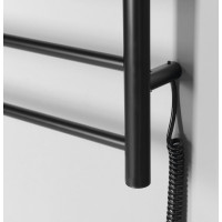 REDONDO elektrický sušák ručníků, kulatý, 500x900 mm, 75 W, černá mat ER220BV