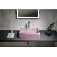 Sapho FORMIGO betonové umyvadlo na desku, 47, 5x36, 5cm, růžová FG121