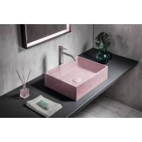 Sapho FORMIGO betonové umyvadlo na desku, 47, 5x36, 5cm, růžová FG121