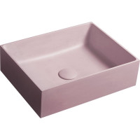 Sapho FORMIGO betonové umyvadlo na desku, 47, 5x36, 5cm, růžová FG121