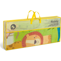 LIONELO Oboustranná podložka na hraní Robby Multicolor Safari + Život ve městě