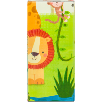 LIONELO Oboustranná podložka na hraní Robby Multicolor Safari + Život ve městě