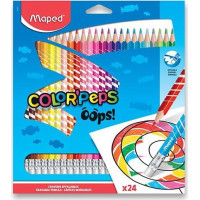 MAPED Pastelky trojboké Color'Peps Oops s pryží 24 ks