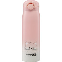 FreeON Termoska nerezová 480 ml - růžová