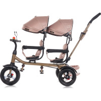 CHIPOLINO Tříkolka pro dvojčata 2Play Golden,Beige