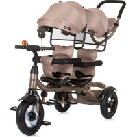 CHIPOLINO Tříkolka pro dvojčata 2Play Golden,Beige