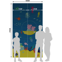 Dětská fototapeta - Prasátko Peppa svět pod vodou - 150x270 cm
