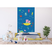 Dětská fototapeta - Prasátko Peppa svět pod vodou - 150x270 cm