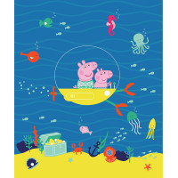 Dětská fototapeta - Prasátko Peppa svět pod vodou - 225x270 cm
