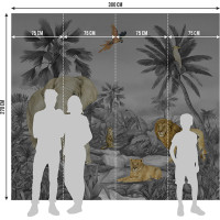 Dětská fototapeta - JUNGLE 2 - 300x270 cm