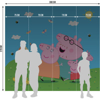 Dětská fototapeta - Prasátko Peppa - 300x270 cm