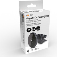 Solight magnetický držák MagSafe do auta s bezdrátovým nabíjením Qi 15W