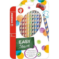 STABILO EASYstart sada 12 pastelek pro praváky s ořezávátkem