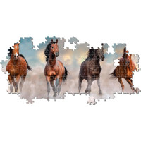 CLEMENTONI Panoramatické puzzle Koně 1000 dílků