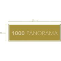 CLEMENTONI Panoramatické puzzle Koně 1000 dílků