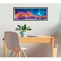 CLEMENTONI Panoramatické puzzle Polární noc nad Lofoty 1000 dílků