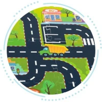 ECOTOYS Pěnové puzzle Městečko