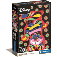 CLEMENTONI Puzzle Alenka v říši divů: Kočka Šklíba 500 dílků