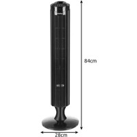 Sloupový ventilátor s dálkovým ovladačem Ruhhy - černý