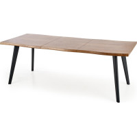 Jídelní stůl DICKSON 150(210)x90x75 cm - rozkládací - přírodní/černý