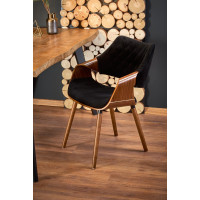 Jídelní stůl DICKSON 120(180)x80x75 cm - rozkládací - přírodní/černý