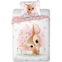 Dětské bavlněné povlečení do postýlky 135x100 cm CUDDLES - Srnečka