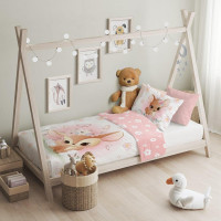 Dětské bavlněné povlečení do postýlky 135x100 cm CUDDLES - Srnečka