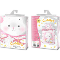 Dětské bavlněné povlečení do postýlky 135x100 cm CUDDLES - Kočička