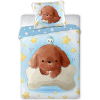 Dětské bavlněné povlečení do postýlky 135x100 cm CUDDLES - Pejsek