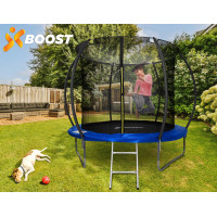 Trampolína HENZEN 244 cm se sítí a žebříkem - modrá