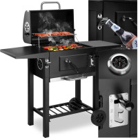 Zahradní gril na dřevěné uhlí CARBON - černý