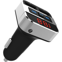 Solight FM transmitter s bluetooth připojením do auta, 2x USB + handsfree
