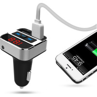 Solight FM transmitter s bluetooth připojením do auta, 2x USB + handsfree