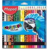 MAPED Pastelky trojboké Color'Peps Animals 24 ks