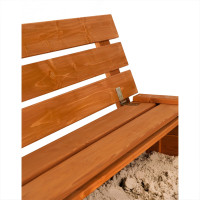 SAND TROPIC Dřevěné pískoviště s lavičkami a příslušenstvím 150x137 cm (impregnované)