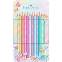 Faber-Castell Pastelky Sparkle v plechové krabičce - 12 barev