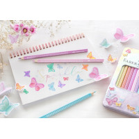 Faber-Castell Pastelky Sparkle v plechové krabičce - 12 barev