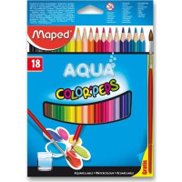 MAPED Trojhranné pastelky Aqua Color'Peps 18 ks + štětec