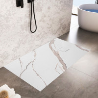 Sprchová SMC vanička REA MAGNUM CARRARA WHITE 90x120 cm - imitace kamene - bílá