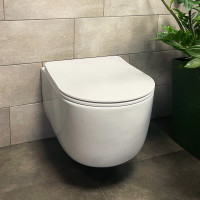 Závěsné WC Rea EDDY TURBO TORNADO RIMLESS - bílé