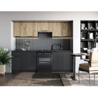 Kuchyňská linka EMMA 240 cm - dub artisan/černá