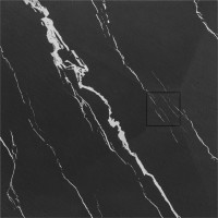 Sprchová SMC vanička REA MAGNUM CARRARA BLACK 90x90 cm - imitace kamene - černá
