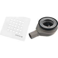 Polysan TRENECA vaničkový sifon, průměr otvoru 90mm, DN40, krytka bílá mat 84999.10