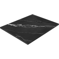 Sprchová SMC vanička REA MAGNUM CARRARA BLACK 90x120 cm - imitace kamene - černá