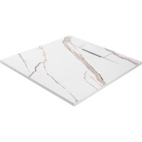 Sprchová SMC vanička REA Bazalt CARRARA WHITE 90x90 cm - imitace kamene - bílá