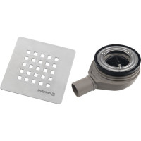 Polysan TRENECA vaničkový sifon, průměr otvoru 90mm, DN40, krytka nerez 84999