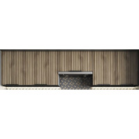 Kuchyňská linka XENIE 240 cm - světlý ořech/antracit/pistáciová